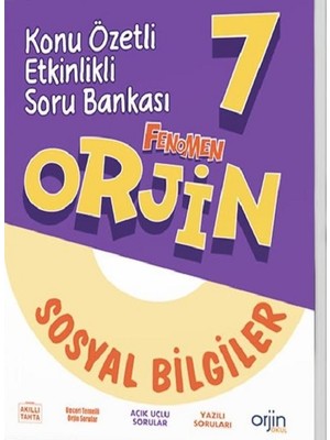 Orjin Yayınları Orjin 7. Sınıf Sosyal Bilgiler Konu Özetli Soru Bankası