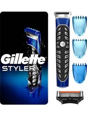 Gillette Fusion Styler 4'ü 1 Arada Erkek Hassas Vücut Tüyü ve Sakal Düzeltici Tıraş Makinesi
