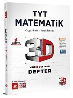 TYT Matematik Video Destekli Defter 3D Yayınları