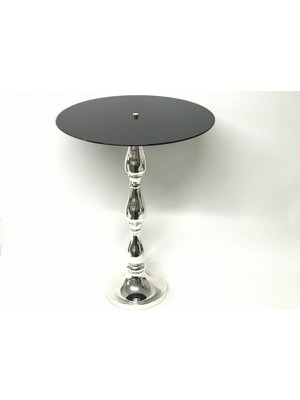 Seta Mını Sunum Sehpası Büyük Sılver 35X54 cm