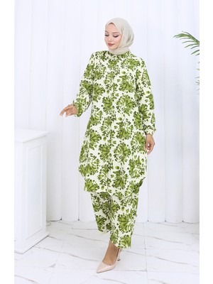 Desenli Tunik Pantolon Ikili Takım 0126-02 Haki