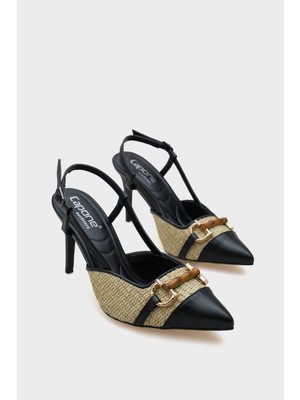 Capone Outfitters Hetty Tahta Tokalı Hasır Stiletto