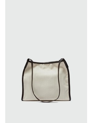 Elna Kanvas Omuz Çantası Kahve