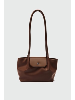 Lior Kapaklı Omuz Çanta Fındık Kabuğu