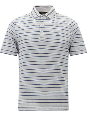 Regular Fit Desenli Nakışlı Pamuklu Keten Polo Yaka Tişört