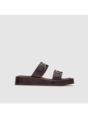Togo Kadın Comfort Terlik 060215, Koyu Kahve, 39
