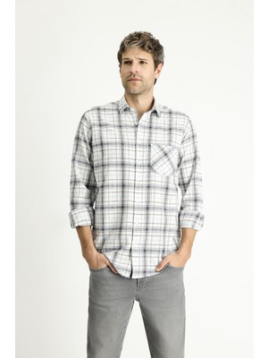 Uzun Kol Regular Fit Ekose Pamuk Gömlek