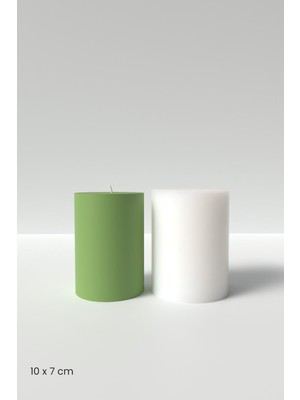 Düz Silindir Mum Silikon Kalıp 7 x 10 cm -  Silindir Mum Silikon Kalıp  7 x 10 cm