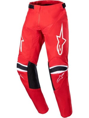 Alpinestars Youth Racer Narin Genç Kros Motosiklet Pantolonu Kırmızı  Beyaz