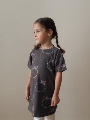 Tunik T-Shırt 4-12 Yaş Gri
