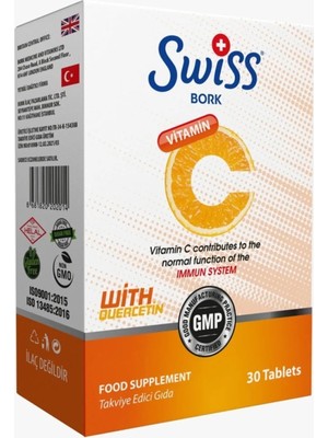 Bork Pureway Vitamin C Quercetin 30 Tablet – Antioksidan Destek ve Hızlı Emilim