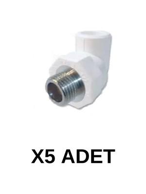 Pprc Dış Dişli Dirsek 25 1/2 5 Adet