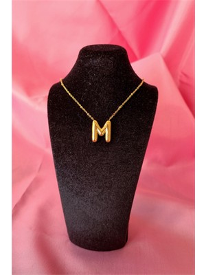 M Harfi Kadın Çelik Kolye