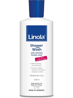 Linola 300 ml Yüz ve Vücut Duş Jeli Kuru ve Hassas Ciltler İçin Etkili Temizlik Sağlar