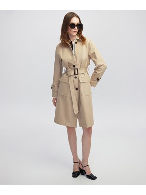 Kuşaklı Geniş Cepli Trençkot IW6250011020003