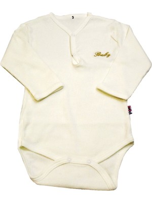 Sema Baby Uzun Kol Kaşkorse Badi (Body) - Ekru 0-6 Ay