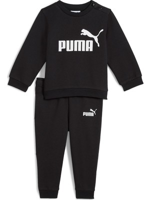 Puma Jogger Set Essentials Crew Fl Bebek Siyah Bisiklet Yaka Eşofman Takımı