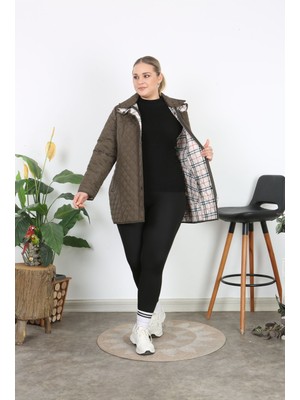 Ekoseli Kapitone, Büyük Beden Kapitone, Suya Dayanıklı Mont, Mevsimlik Mont,