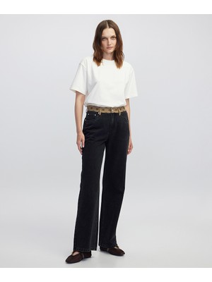 Monogram Jakarlı Jean Pantolon IW6250018008001