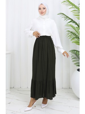 Beli Lastikli Etek 2127-03 Haki