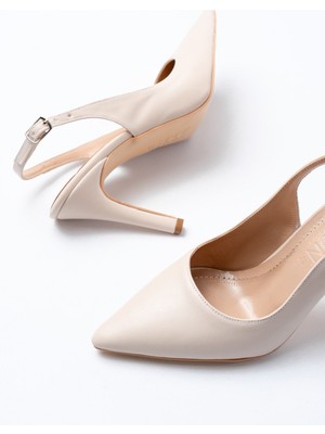 Kadın AYAKKABIST-1153 Siyah Günlük Arkası Açık 9 cm Topuklu Kadın Ayakkabı