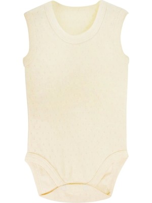 Sema Baby Jakarlı Askılı Badi (Body) - Krem 0-3 Ay
