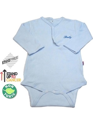 Sema Baby Uzun Kol Kaşkorse Badi (Body) - Mavi  6-12 Ay