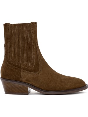 Kadın Taba Süet Deri Kovboy Bot 25WFD200510