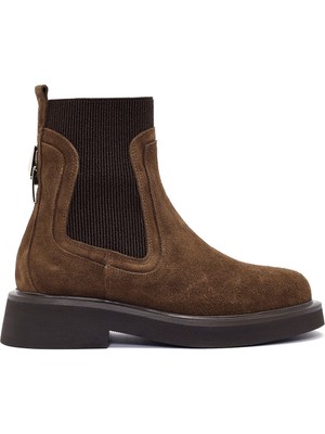 Kadın Taba Süet Deri Chelsea Bot 25WFD200310