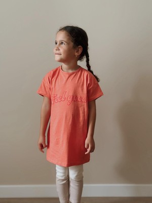 Tunik T-Shırt 4-12 Yaş Mercan