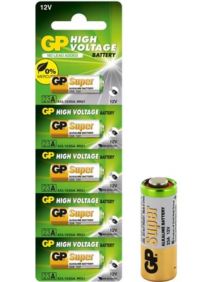 Gp 23A 12V Kalın Alarm Pili 5li Paket
