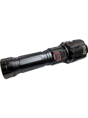 SM-T288 El Feneri - 80W Güçlü Işık - Lazer Etkili - Şarjlı ve Uzun Menzilli El Feneri