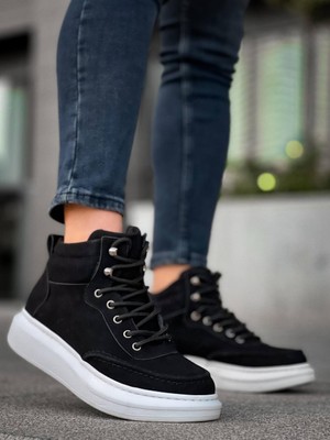 Kuback KB-0994  Siyah Süet  Yüksek Taban  Erkek Bilek Bot