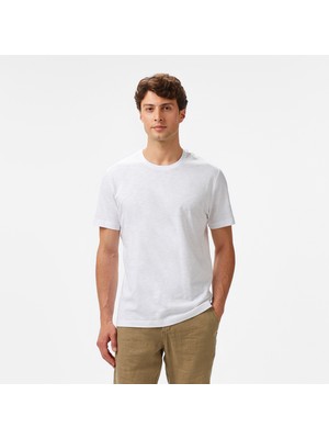 Nautica Erkek Beyaz Regular Fit T-Shirt V55015T.1BW