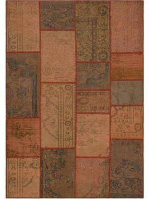 Bespoky 160x230 cm Kahverengi Klasik Yün Halı | Salon Yatak Odası Halısı | %100 Doğal Yün El Yapımı El Dokuma | UNİQUE-33913