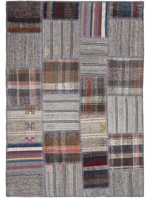 Teselya Bej Çizgili Etnik Modern Desenli Yün Hav Toz Vermez Leke Tutmayan Salon Yolluk Mutfak El Dokuma Halı