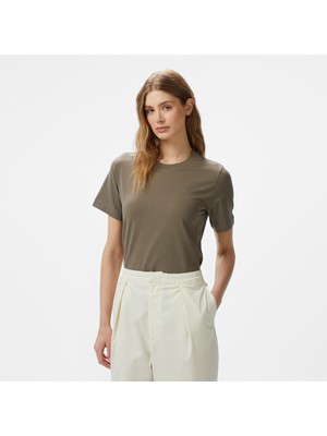 Nautica Kadın Yeşil Regular Fit Kısa Kollu T-Shirt 55V717T.3BU