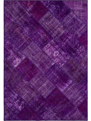 Iskece Mor Eskitme Etnik Modern Desenli Yün Hav Toz Vermez Leke Tutmayan Salon Yolluk Mutfak El Dokuma Halı