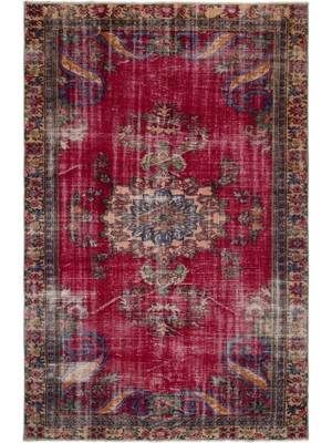 Bespoky 188x288 cm Pembe Klasik Yün Halı | Salon Yatak Odası Halısı | %100 Doğal Yün El Yapımı El Dokuma | UNİQUE-18627