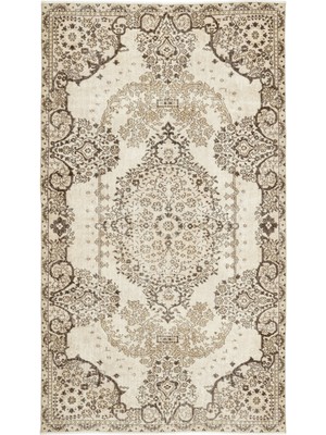 Atina Bej Eskitme Yün Modern Desenli Yün Hav Toz Vermez Leke Tutmayan Salon Yolluk Mutfak El Dokuma Halı