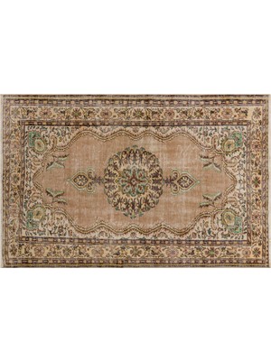 Kahverengi Patchwork Etnik Modern Desenli Yün Hav Toz Vermez Leke Tutmayan Salon Yolluk Mutfak El Dokuma Halı