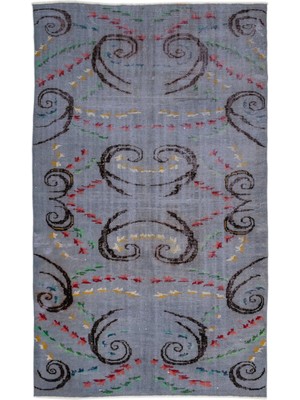 Deutsch-Wagram Kırmızı Göbekli Tensel Modern Desenli Yün Hav Toz Vermez Leke Tutmayan Salon Yolluk Mutfak El Dokuma Halı