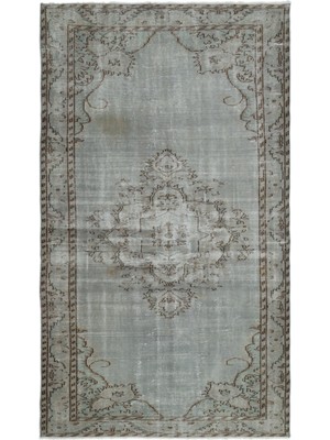 Atina Mavi Eskitme Yün Modern Desenli Yün Hav Toz Vermez Leke Tutmayan Salon Yolluk Mutfak El Dokuma Halı