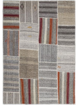 Bespoky El Dokuma Gri Yün Halı | El Yapımı Klasik Salon Halısı | %100 Doğal Yün