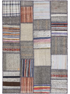 Teselya Bej Çizgili Etnik Modern Desenli Yün Hav Toz Vermez Leke Tutmayan Salon Yolluk Mutfak El Dokuma Halı