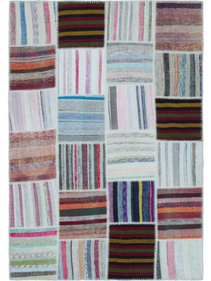 Teselya Bej Çizgili Etnik Modern Desenli Yün Hav Toz Vermez Leke Tutmayan Salon Yolluk Mutfak El Dokuma Halı