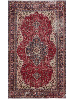 Bespoky 175x298 cm El Dokuma Kırmızı Yün Halı | El Yapımı Klasik Salon Halısı | %100 Doğal Yün | UNİQUE-18824