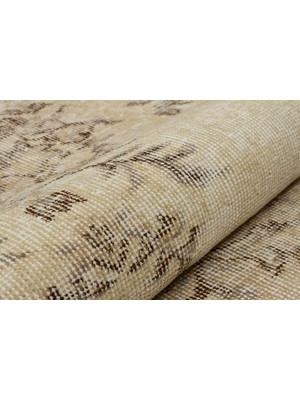 Kahverengi Patchwork Etnik Modern Desenli Yün Hav Toz Vermez Leke Tutmayan Salon Yolluk Mutfak El Dokuma Halı