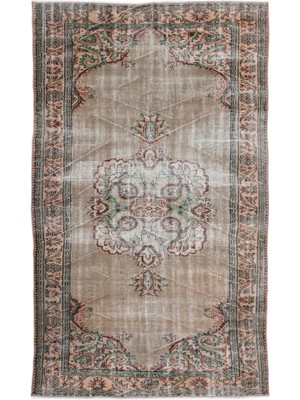 Girit Bej Çizgili Yün Modern Desenli Yün Hav Toz Vermez Leke Tutmayan Salon Yolluk Mutfak El Dokuma Halı