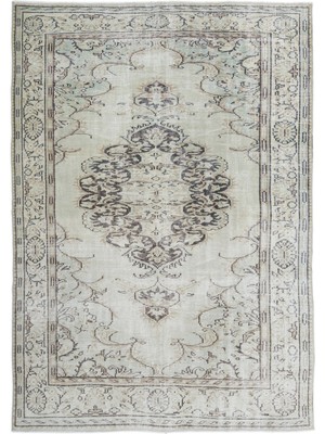 Bespoky 183x263 cm Bej Klasik Yün Halı | Salon Yatak Odası Halısı | %100 Doğal Yün El Yapımı El Dokuma | UNİQUE-15540